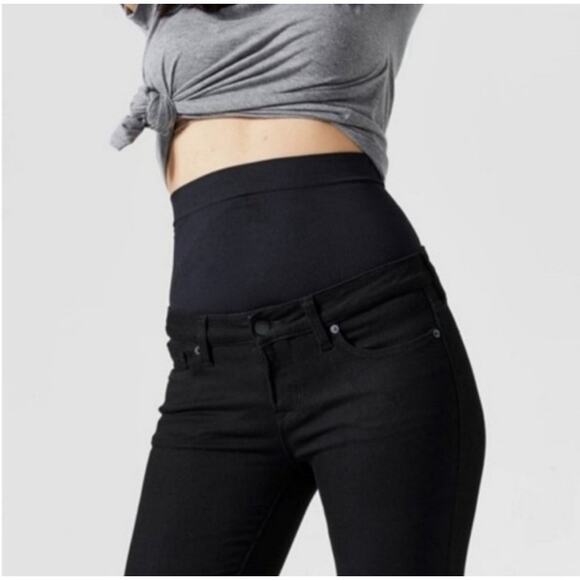 Blanqi Black Postpartum Support Skinny Jeans NWOT Size 2 - Picture 2 of 15